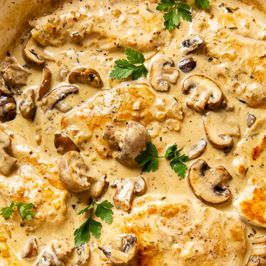 Chicken With Garlic Mushroom Sauce Recipe - Cheff Recipes