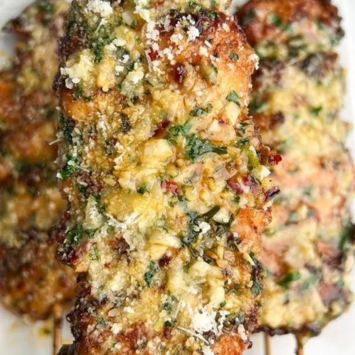 Garlic Parmesan Chicken Skewers Recipe - Cheff Recipes
