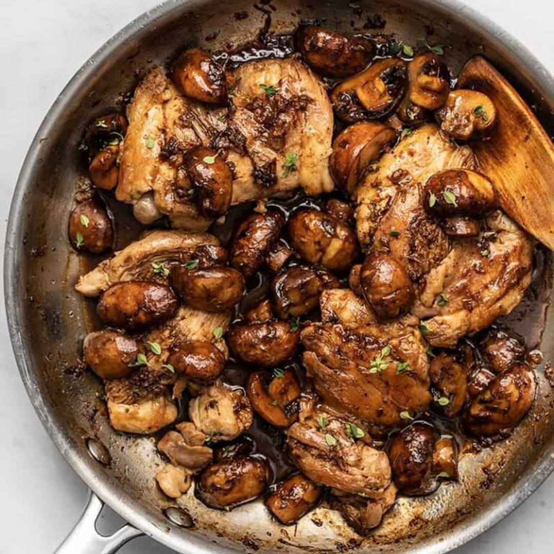 Balsamic Chicken and Mushrooms Recipe - Cheff Recipes