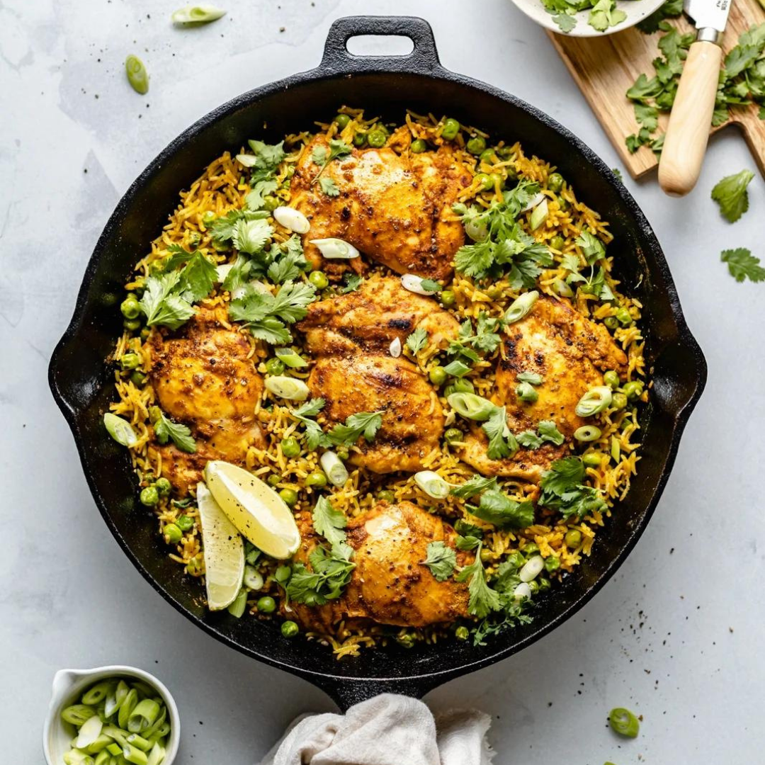 One Pan Tandoori Chicken with Spiced Coconut Rice Recipe - Cheff Recipes