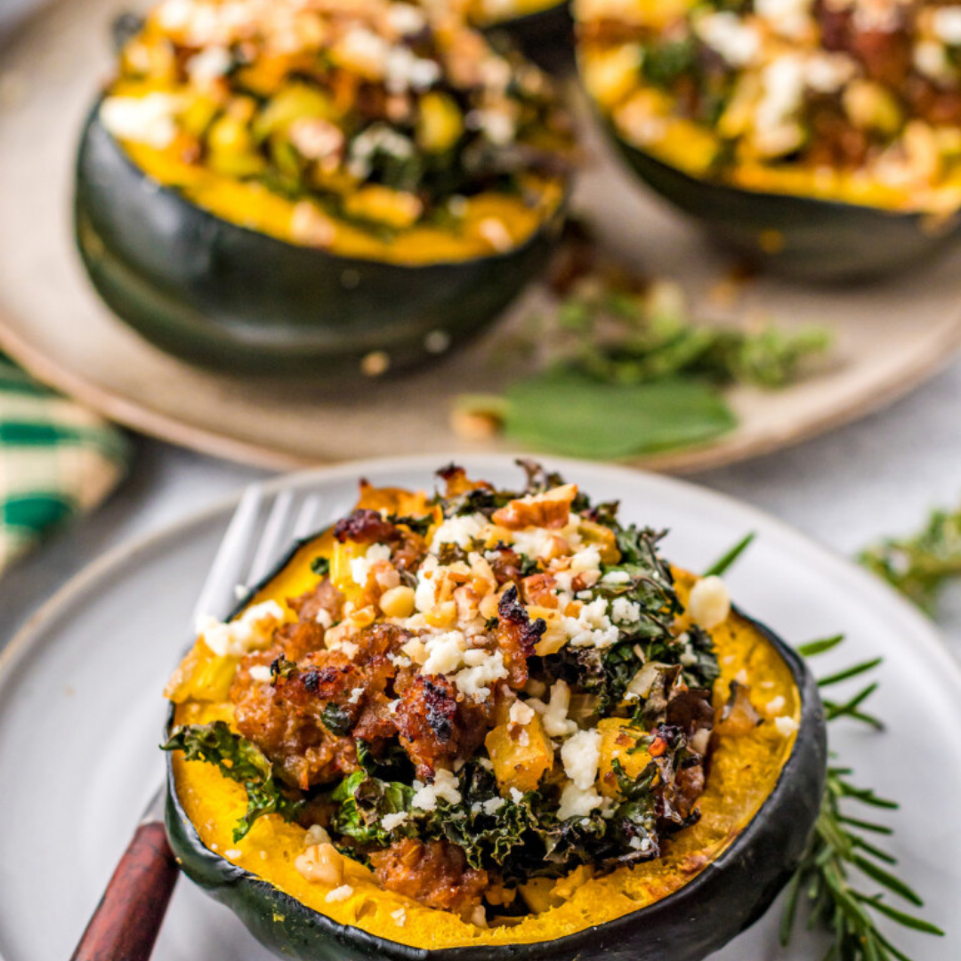 Sausage Stuffed Acorn Squash Recipe Cheff Recipes