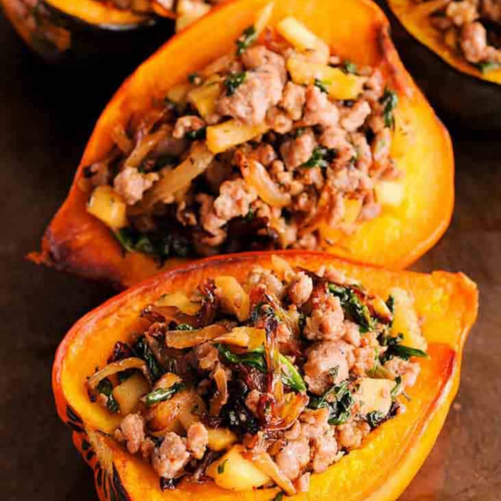 Sausage Stuffed Acorn Squash Recipe - Cheff Recipes