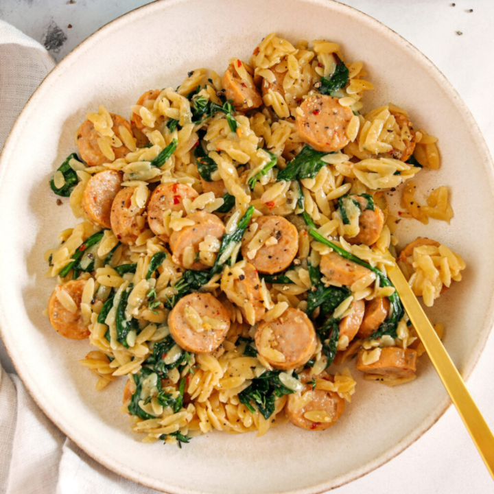 Creamy Chicken Sausage Orzo Skillet Recipe Cheff Recipes