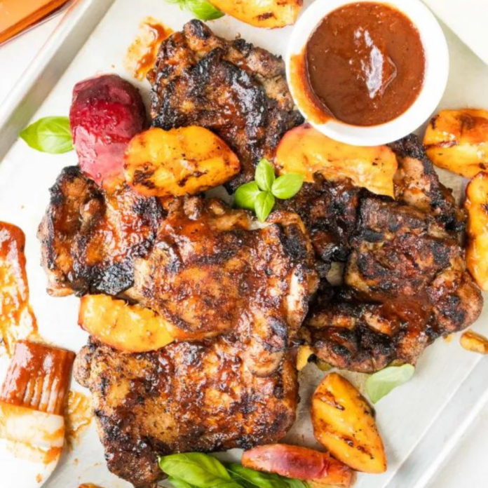 Bourbon Peach BBQ Chicken Recipe