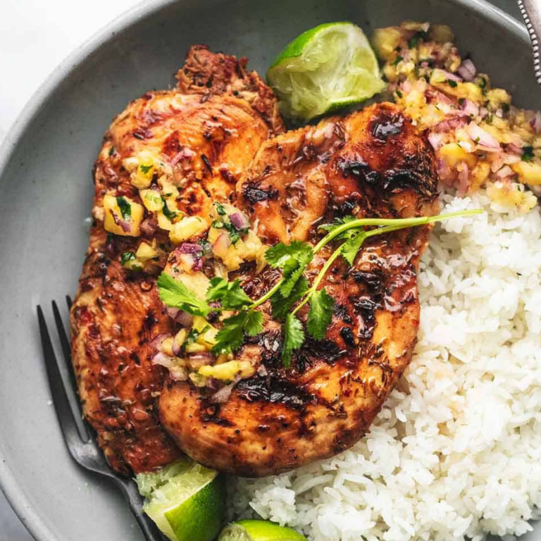 Caribbean Jerk Chicken with Pineapple Salsa Recipe