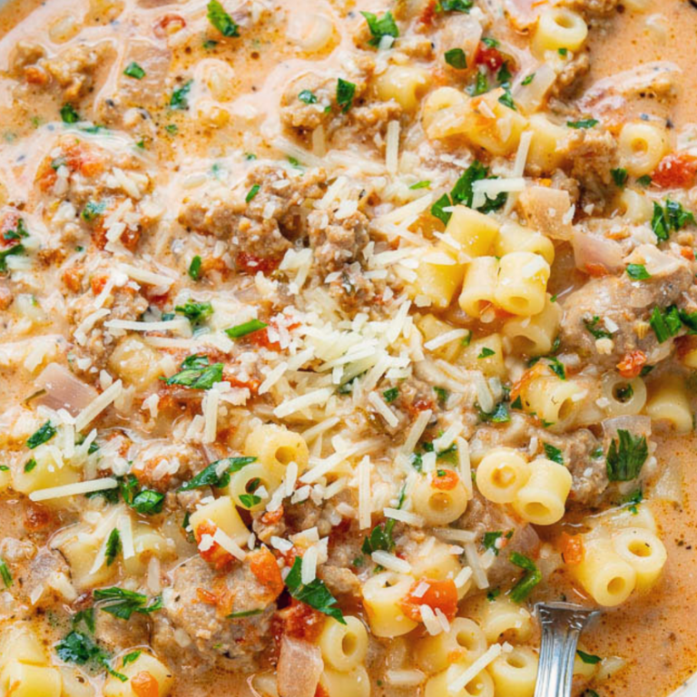 Creamy Parmesan Italian Sausage Soup Recipe