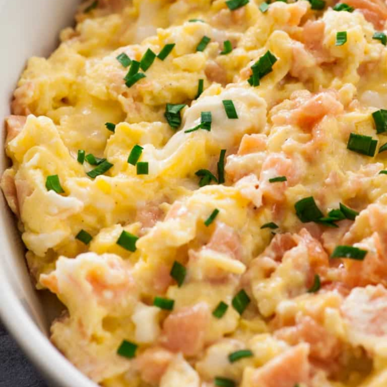 Creamy Scrambled Eggs with Smoked Salmon Recipe