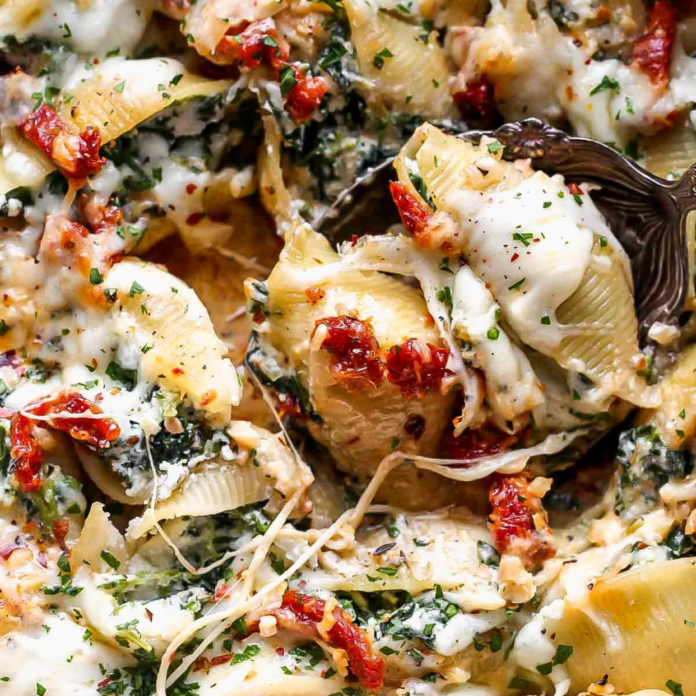 Creamy Sun Dried Tomato and Ricotta Stuffed Shells Recipe