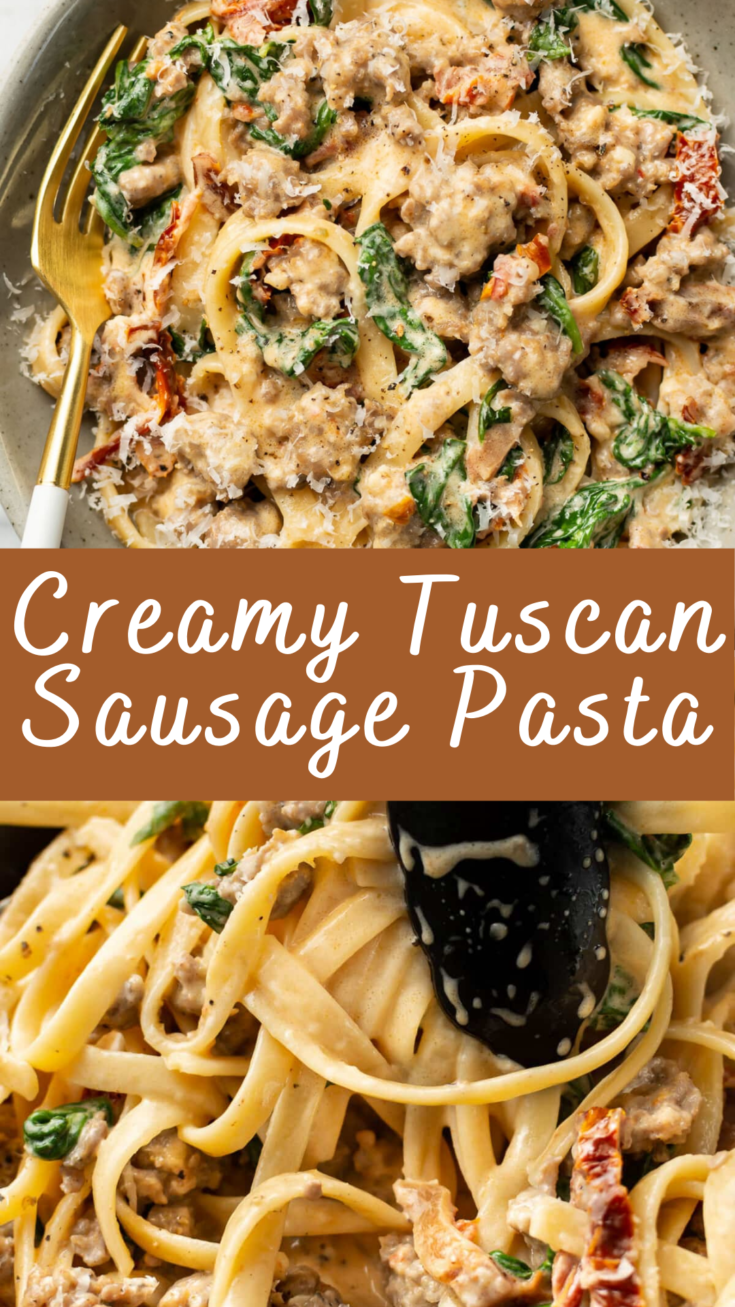 Creamy Tuscan Sausage Pasta Recipe | Cheff Recipes