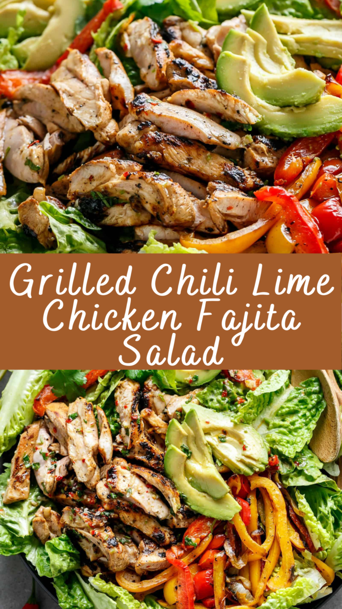 Grilled Chili Lime Chicken Fajita Salad Recipe | Cheff Recipes