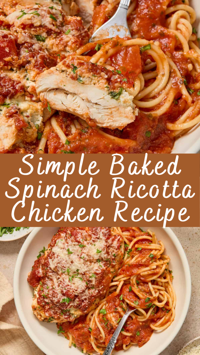 Simple Baked Spinach Ricotta Chicken Recipe | Cheff Recipes