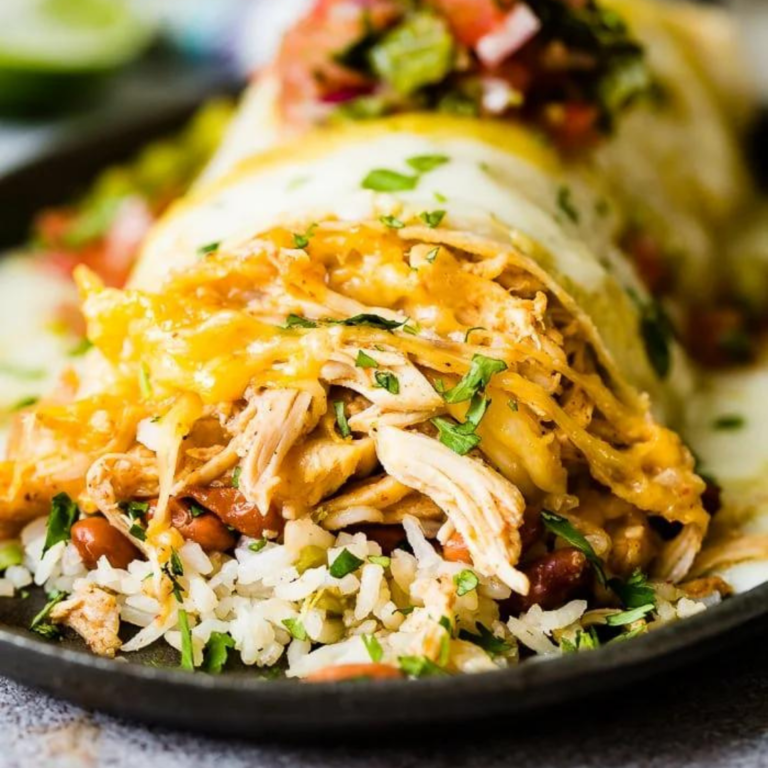 Smothered Honey Lime Chicken Burritos Recipe