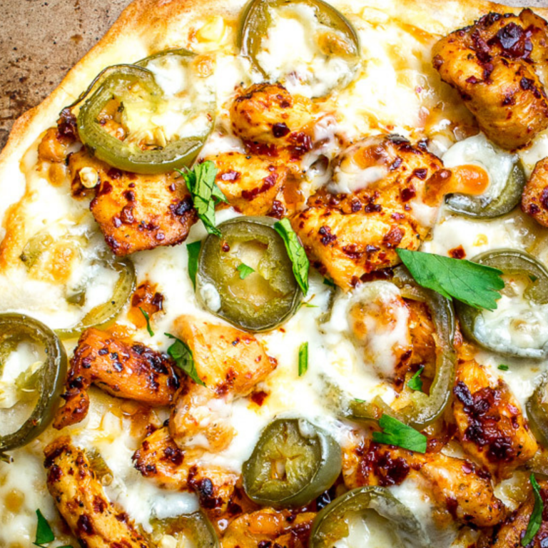 Spicy Chicken and Pickled Jalapeno Pizza Recipe