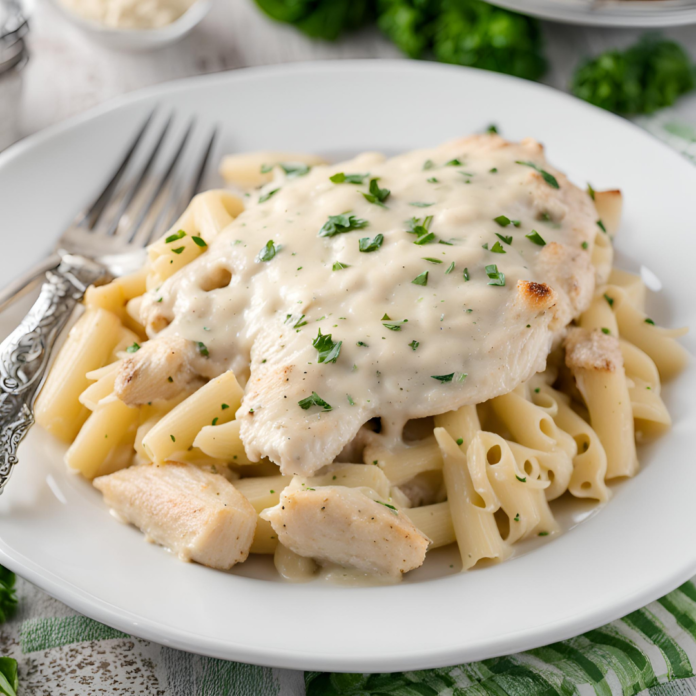 Baked Chicken Alfredo