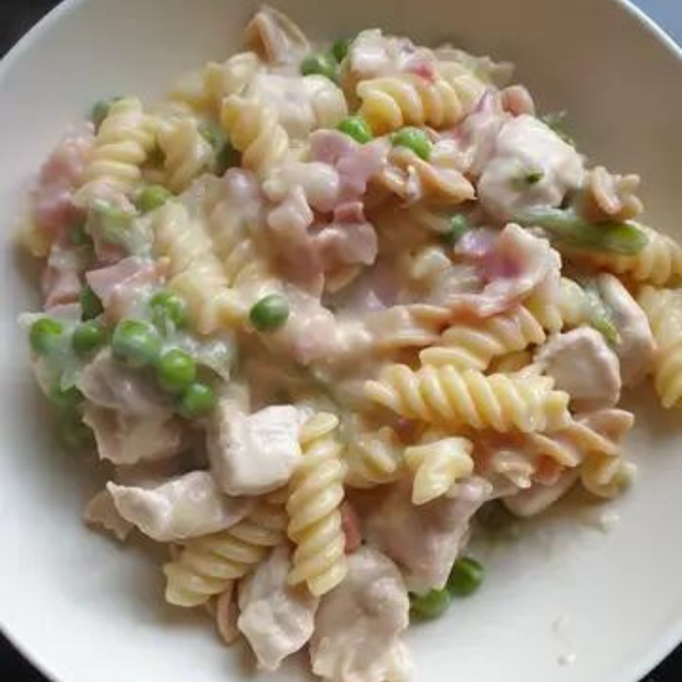 Chicken & Bacon Pasta Carbonara Recipe