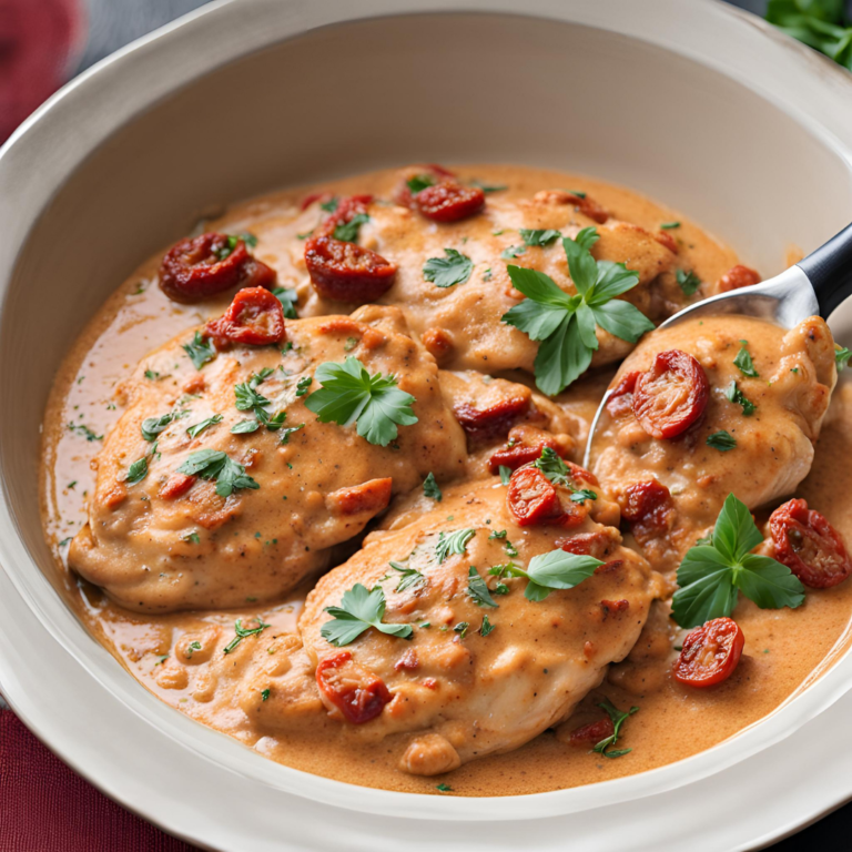 Chicken with Creamy Sun Dried Tomato Sauce