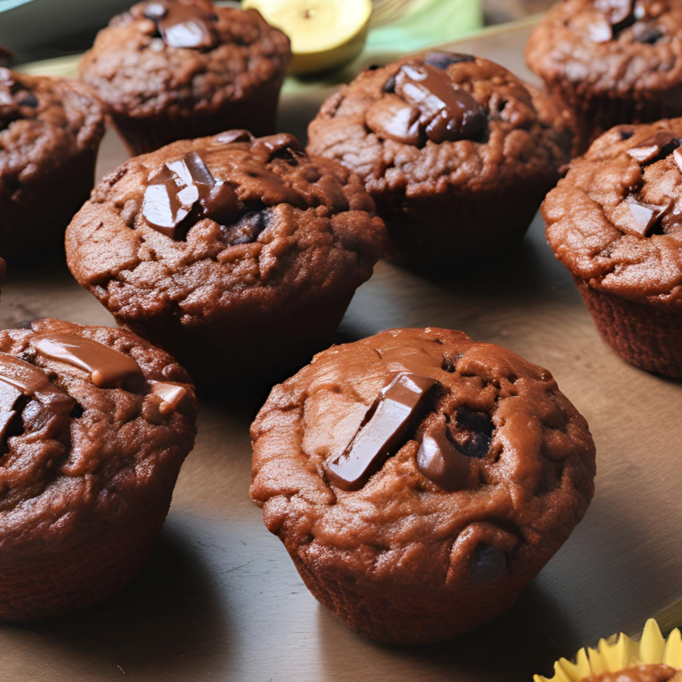 Chocolate Peanut Butter Banana Muffins Recipe