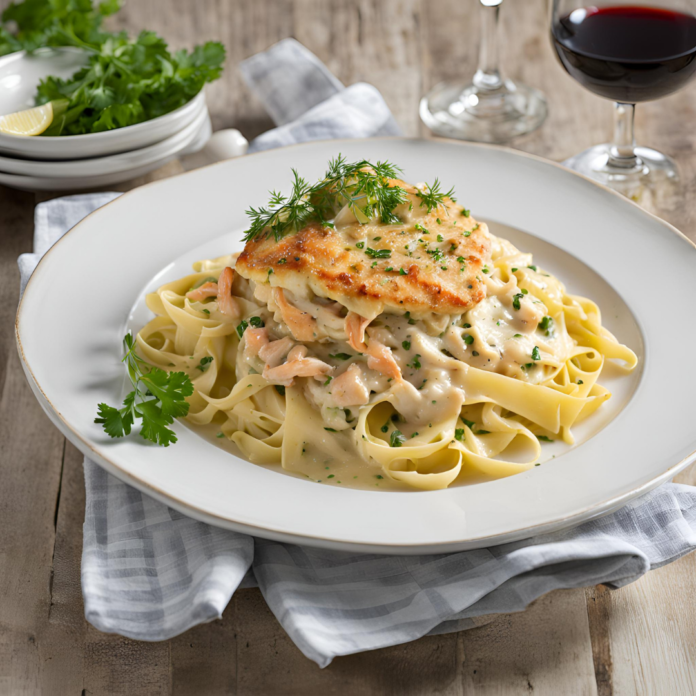 Crab Newburg with Tagliatelle
