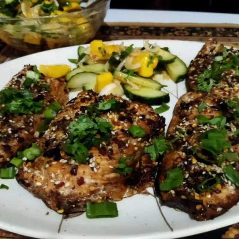 Hot Honey Air Fryer Salmon Recipe