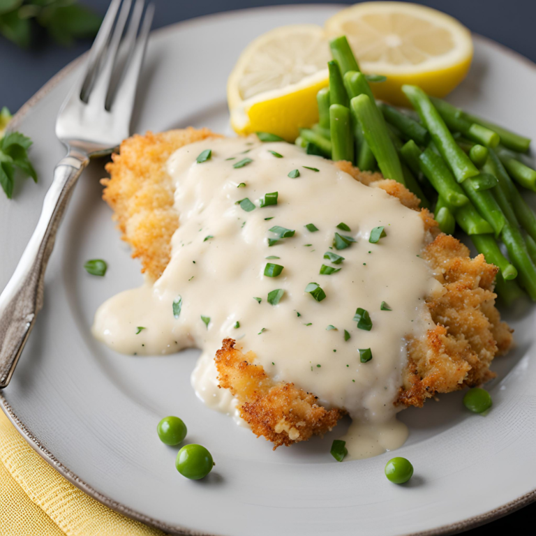 Panko Chicken With Lemon Cream Sauce