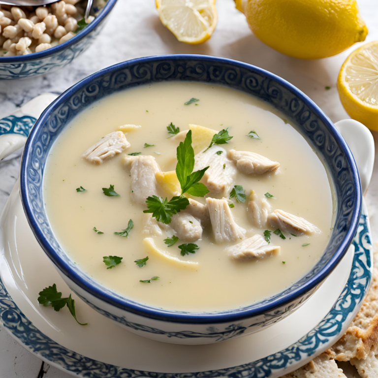 Avgolemono – Greek Lemon Chicken Soup