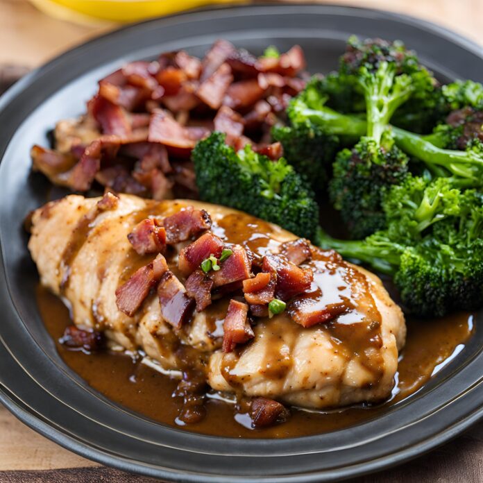 Balsamic Maple Dijon Chicken with Bacon Sauce