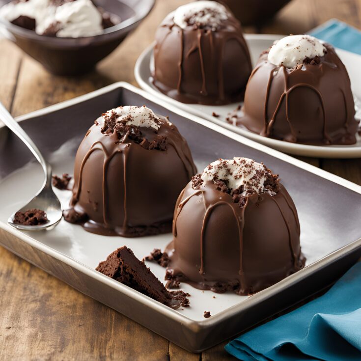 Brownie Ice Cream Bombes Recipe