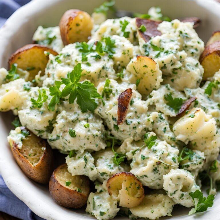 Buttermilk Herb Smashed Potato Salad Recipe