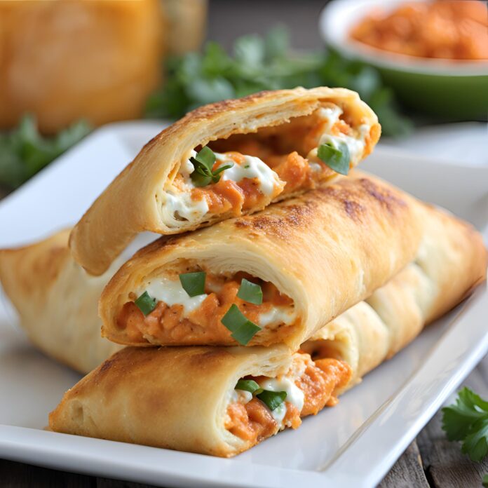 Cheesy Buffalo Chicken Strombolis