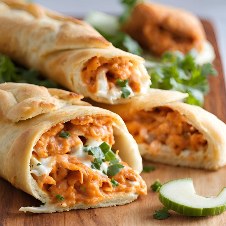 Cheesy Buffalo Chicken Strombolis Recipe