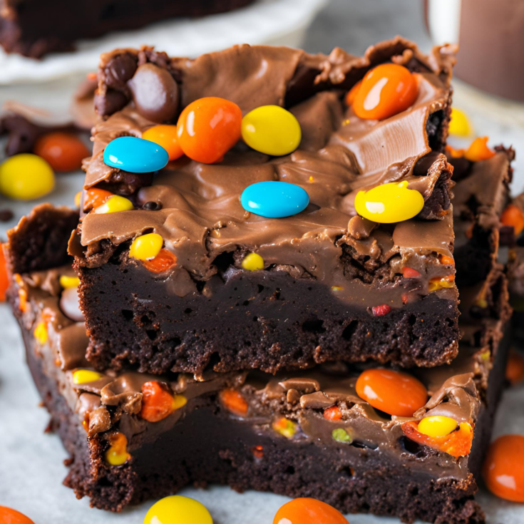 Chewy Peanut Butter Brownies recipe