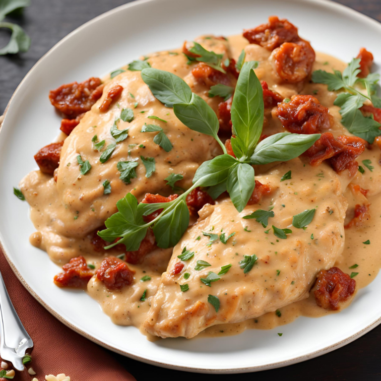 Chicken with Creamy Sun Dried Tomato Sauce recipe