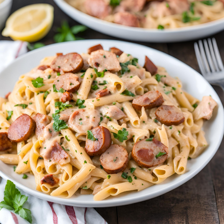 Creamy Cajun Chicken Pasta with Smoked Sausage