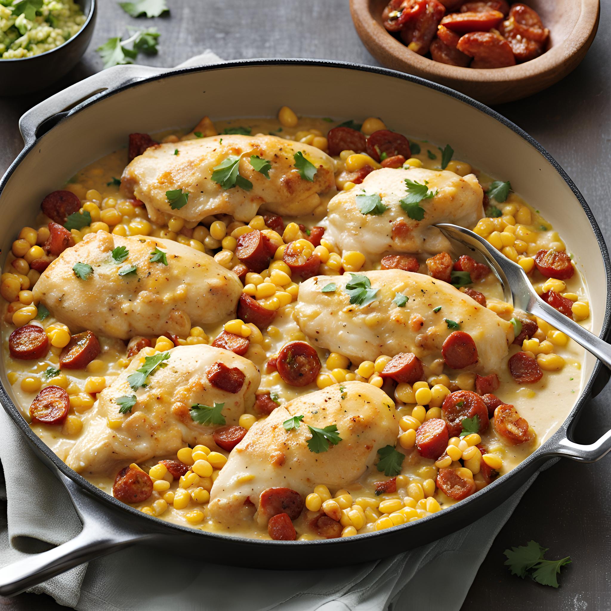 Creamy Chicken with Corn and Chorizo | Cheff Recipes