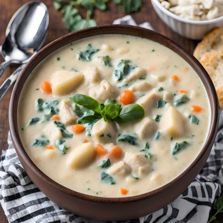 Creamy Garlic Chicken Gnocchi Soup