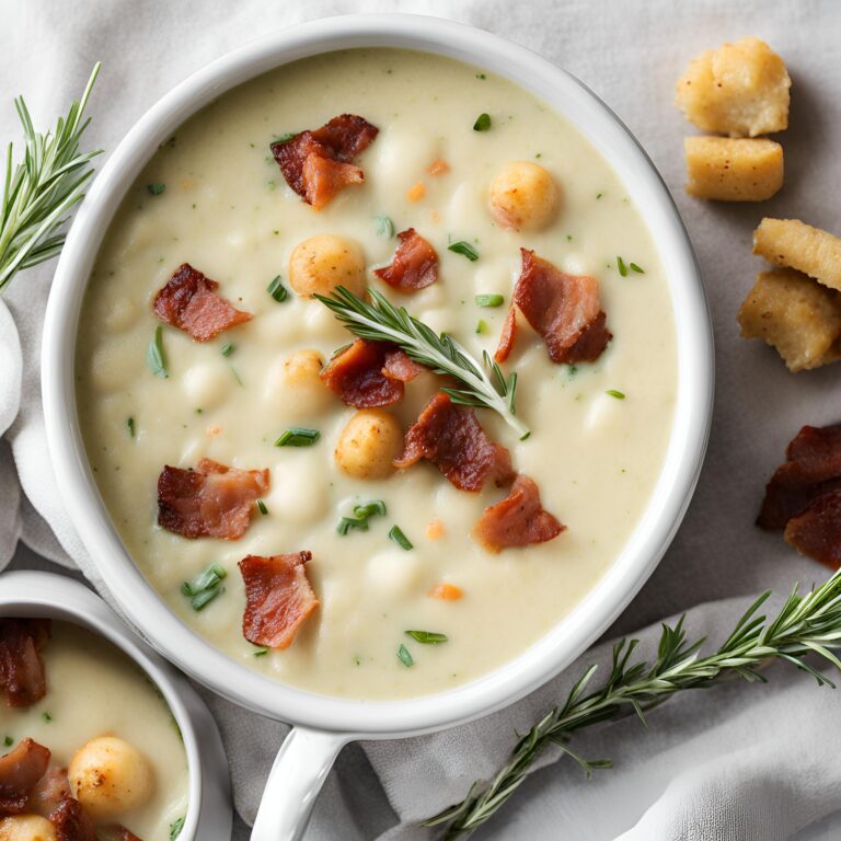 Creamy Gnocchi Soup with Rosemary Bacon