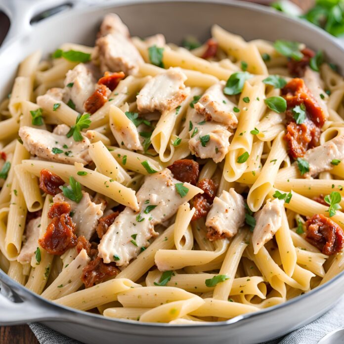 Creamy Sun-Dried Tomato Chicken Pasta Recipe