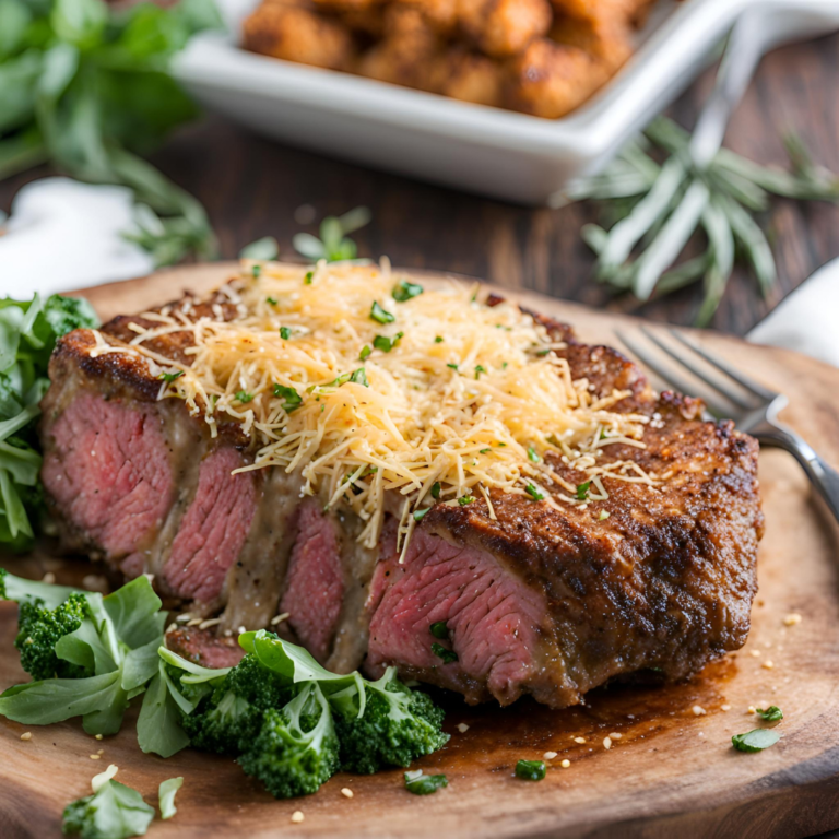 Crispy Steakhouse Style Parmesan Crusted Steak