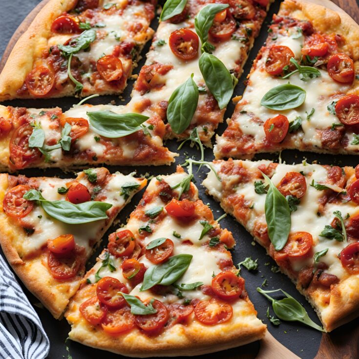 Crispy Tomato Herb Cheese Pan Pizza Recipe
