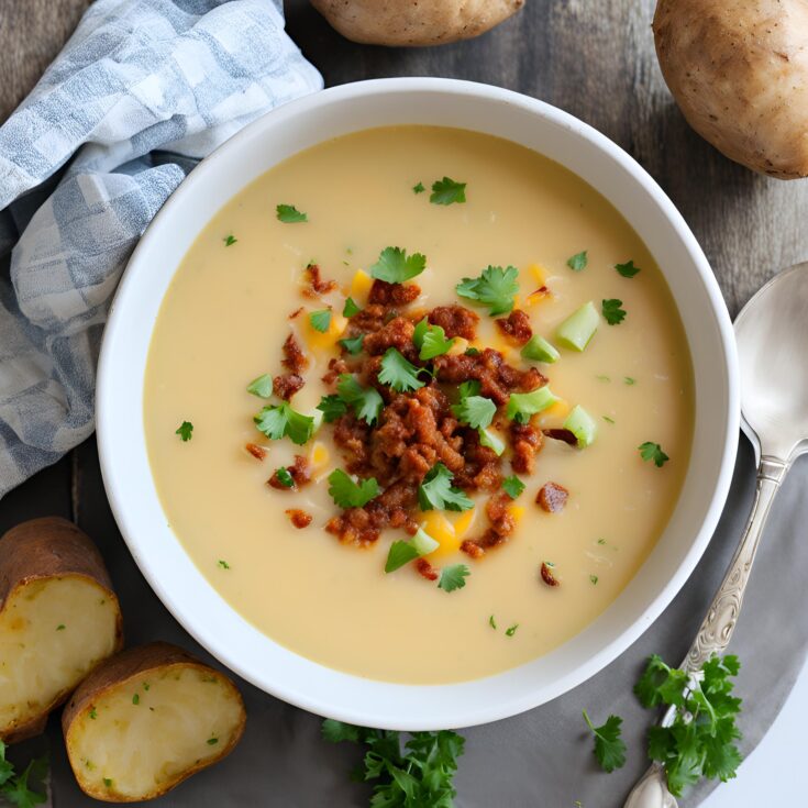 Easy Spicy Baked Potato Soup Recipe