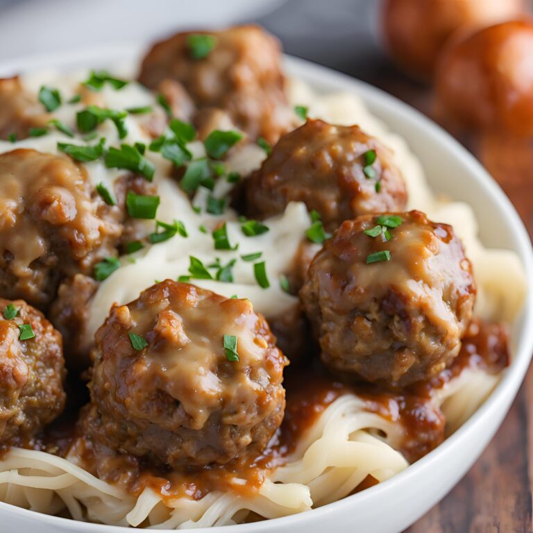 French Onion Meatballs Recipe