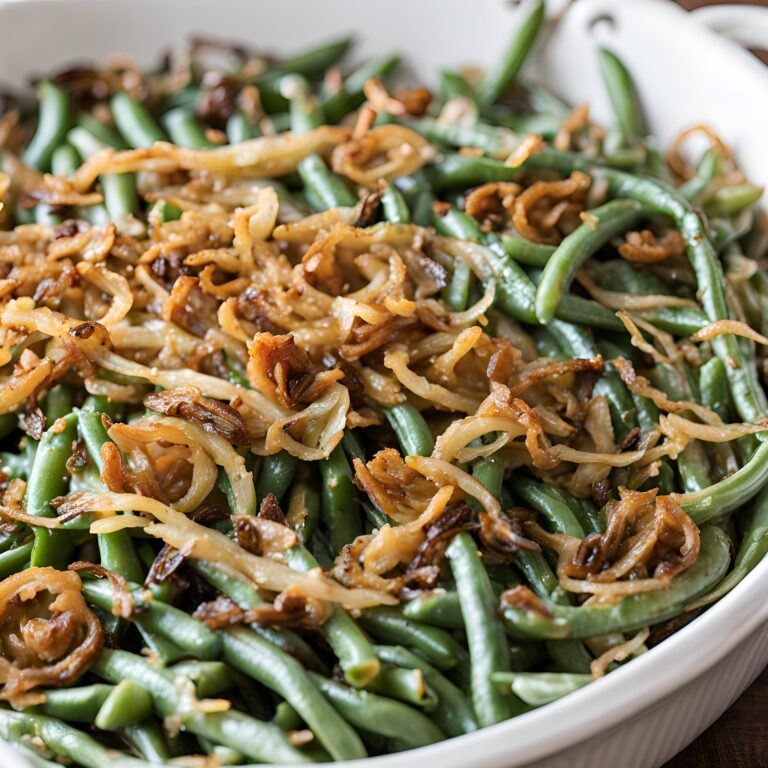 Green Bean Casserole with Crispy Fried Shallots