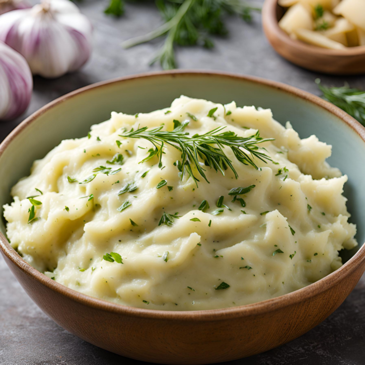 Herb and Garlic Mashed Potatoes recipe
