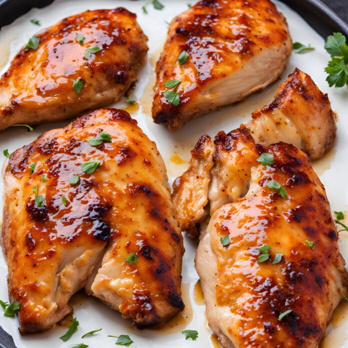 Hot Honey Baked Chicken Breasts
