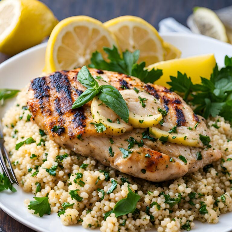 Lemon Herb Grilled Chicken with Couscous