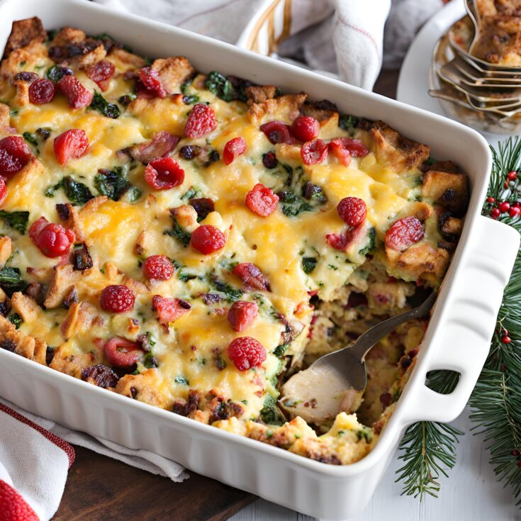 Overnight Christmas Breakfast Strata