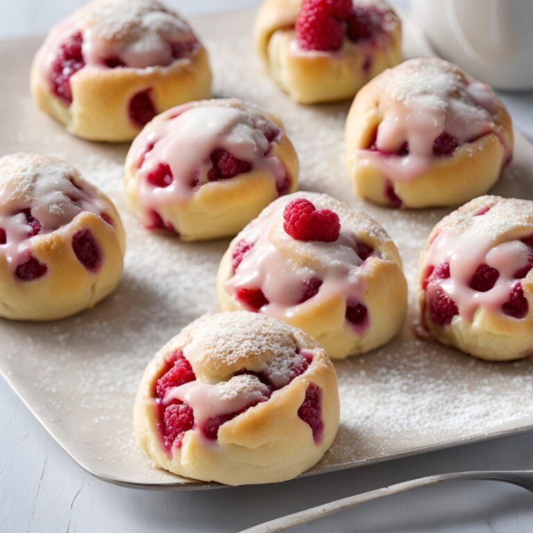 Raspberry Custard Buns recipe