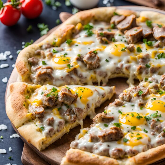Sausage Gravy Breakfast Pizza