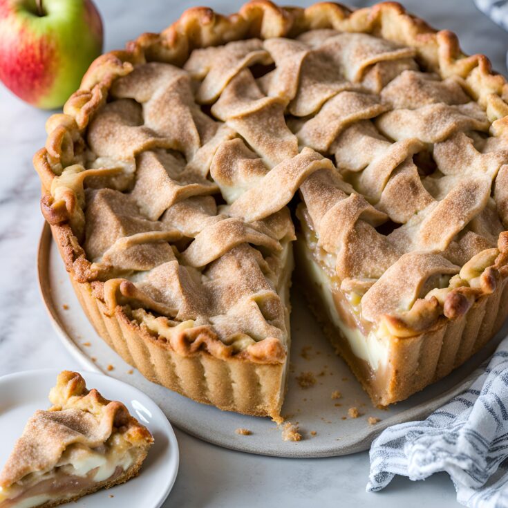 Snickerdoodle Cream Cheese Apple Pie