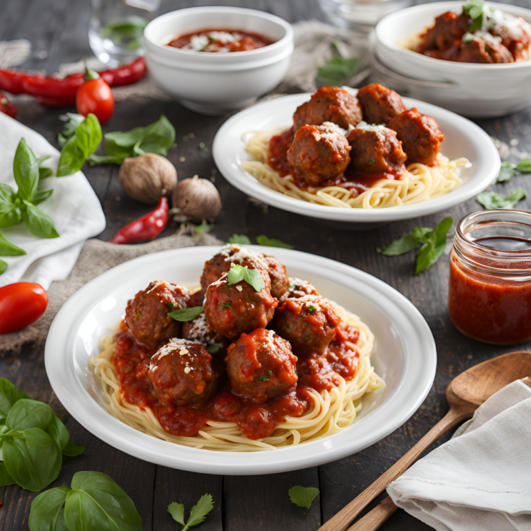 Spicy Italian Meatballs in Red Sauce